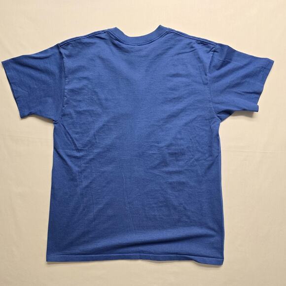 Vintage New Orleans Shirt Mens Large Blue Graphic Jazz Club Bourbon Street 80s - Picture 8 of 10